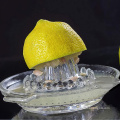 Citrus Orange Lemon Squeezer, manual manual juicer, with glass and handle, pour spout, heavyweight glass to prevent breaking